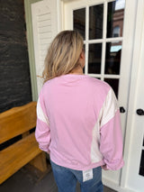 Floral Bow Panel Crewneck