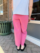 Button Front Stretch Twill Pants