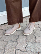 Campfire Brown Tweed Laced Booties