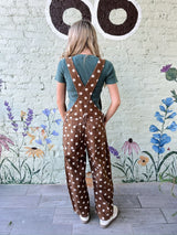 Mocha Polka Dot Overalls