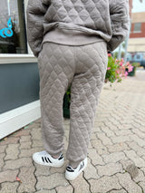 Taupe Quilted Jogger