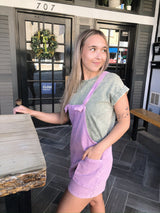 Mineral Wash Knotted Strap Romper