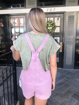 Mineral Wash Knotted Strap Romper