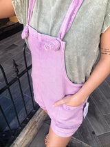 Mineral Wash Knotted Strap Romper