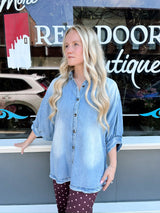 Oversized Denim Tunic