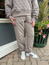 Taupe Quilted Jogger