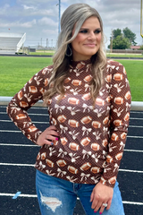 Curvy Game Day Sheer Top