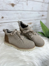 Campfire Brown Tweed Laced Booties