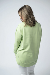 Curvy Green Vintage Wash Pullover