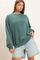 Mineral Wash Crew Neck Sweatshirt