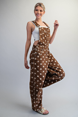 Mocha Polka Dot Overalls