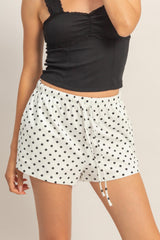 Polka Dot Drawstring Shorts