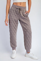 Taupe Quilted Jogger