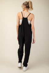 Spagetti Strap Cotton Jumpsuit with Pockets
