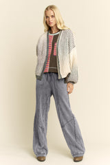 Charcoal Terry Barrel Pants