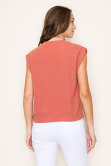 Soft Knit Round Neck Sleeveless Top