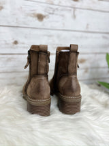 Everlee's Brown Suede Chunky Heeled Booties