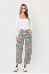 Campbell's High Rise Leopard Barrel Jeans
