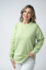 Curvy Green Vintage Wash Pullover