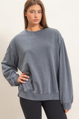 Mineral Wash Crew Neck Sweatshirt