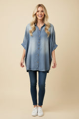 Oversized Denim Tunic