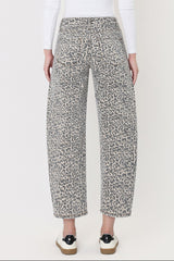 Campbell's High Rise Leopard Barrel Jeans