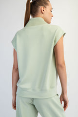 Modal Poly Span Ribbed Quarter Zip