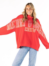 SS Red Merry & Bright Crew Mock Neck