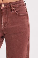 Peyton's Chocolate Metallic Mid Rise Wide Leg Pants