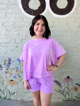 Halo Snow washed Boxy Top and Shorts Set