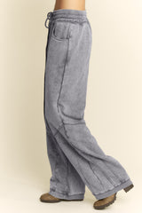 Charcoal Terry Barrel Pants