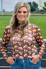 Curvy Game Day Sheer Top