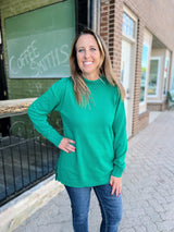 Hunter Green Hi-Low Sweater