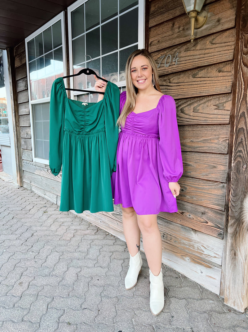 Ruffled Seam Babydoll Dress