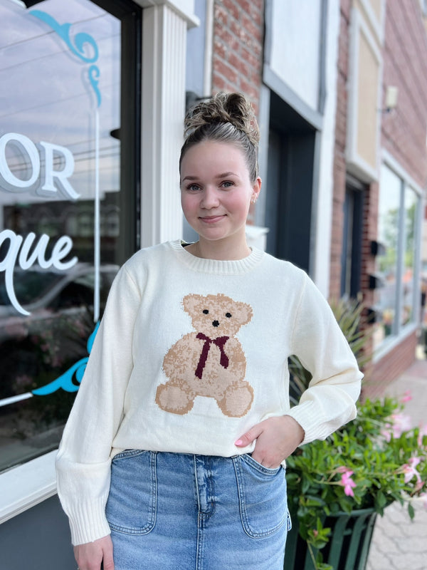 Ivory Teddy Bear Sweater