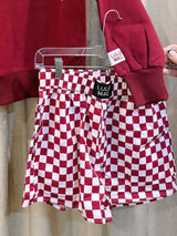 Maroon Checkered Lulu Mac Boxer Short