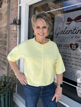 Button Down Half Sleeve Cardigan