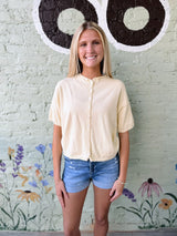 Yellow Short Sleeved Cardigan