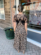 Cheetah Print Wide Leg Jumpsuit