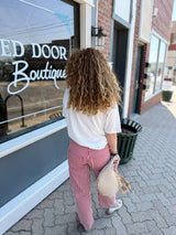 Cotton Drawstring Waist Barrel Pants