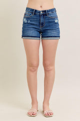 Sasha Mid Rise Dad Short W/ Destroy & Cuff