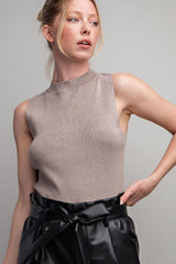 Fitted Mock Neck Tank