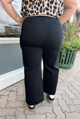 Curvy Wide Leg Pants W/ Front Pocket