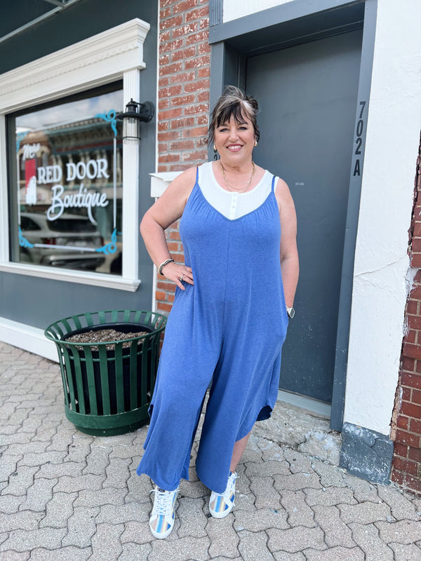 Curvy Oversized Cropped Jumpsuit
