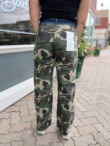 Emily's Camo Mid Rise Wide Straight Leg Jeans