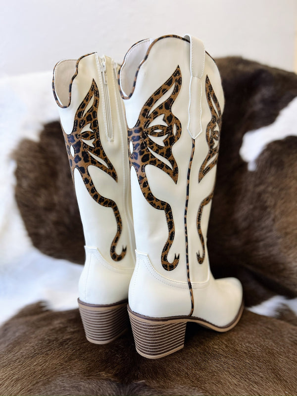 Destiney's Leopard Accent Western Boot