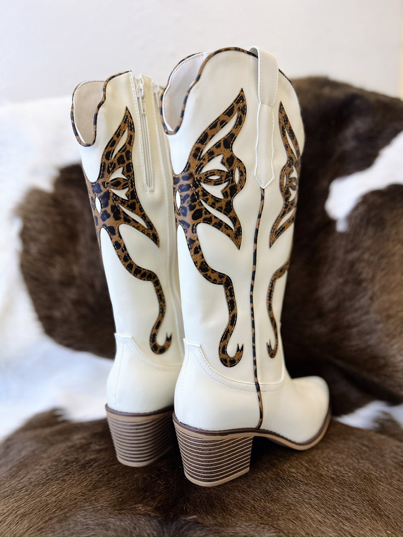 Destiney's Leopard Accent Western Boot
