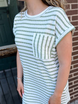 Textured Short Sleeve Dress