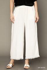 Linen Raw Hem Pants