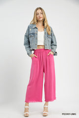 Linen Raw Hem Pants